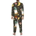 thumbnail image 5 of Kll Gnome Insect Frog Sleepwear Mens Flannel Pajamas,Long Cotton Pj Set, 5 of 9