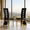 Black Gold*2, variant on Modern Dining Chairs Set of 4, Black Dining Room Chairs Set of 4, Upholstered PU Leather Kitchen Chairs with Gold Metal Legs, High Backrest Armless Seating for Kitchen, Dining Room