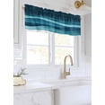 thumbnail image 3 of Valances for Windows Turquoise Blue Rod Pocket Cafe Window Treatments Valance Curtains for Kitchen Bathroom Laundry Basement Windows 54"x18", 3 of 9