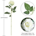 thumbnail image 2 of 12PCS Artificial Silk Flowers Realistic Roses Bouquet Long Stem for Home Wedding Decoration Party (White), 2 of 14