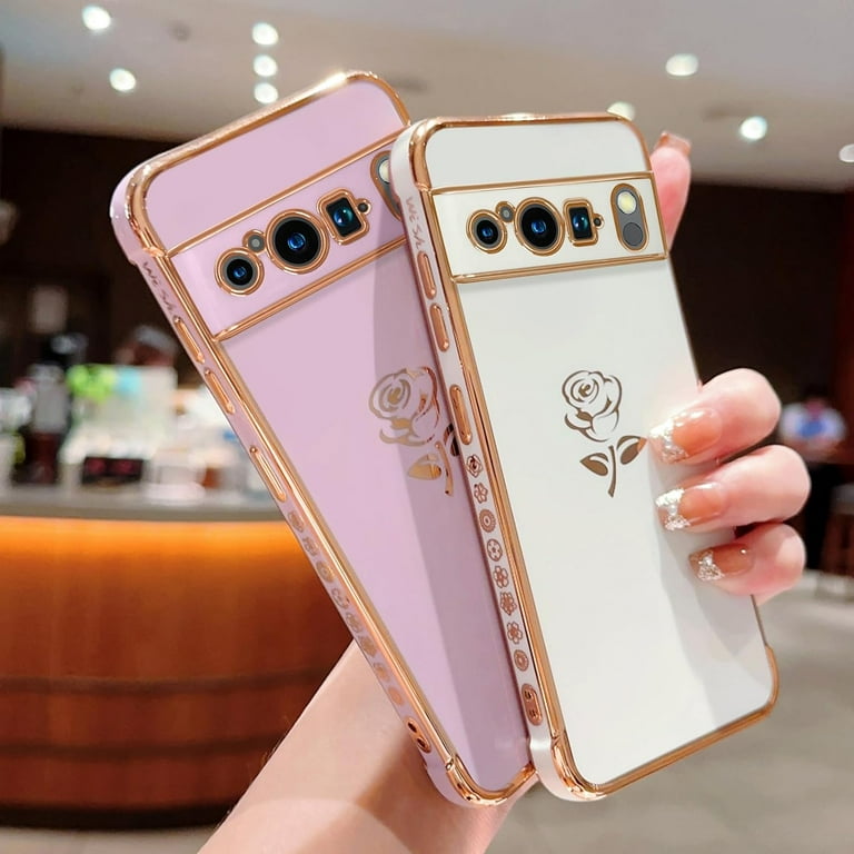 Compatible with Google Pixel 8 Pro Case Cute Rose Flower Phone