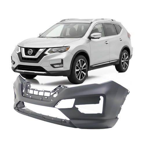Primed Front Bumper Cover for 2017-2019 Nissan Rogue SL S SV Hybrid 620226FL0H