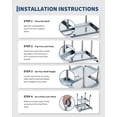 thumbnail image 3 of Heavy Duty Stainless Steel Commercial Work Table – Removable 3-Sided Rim, Adjustable Undershelf, 4 Locking Wheels, Utility Prep Station for Restaurant, Kitchen, Garage, Bakery – 24x24 Inches, 3 of 8