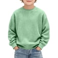 thumbnail image 2 of Rciityk Boys Crew Neck Sweatshirt Solid Color Long Sleeve Pullover Tops, Size 3-14, 2 of 9