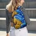 thumbnail image 6 of Naloa Whimsical Sunflowers Night Sky Canvas Backpack for Men Women Rucksack Casual Travel Daypack College Tote Satchel Bookbag for Teens-Small, 6 of 7