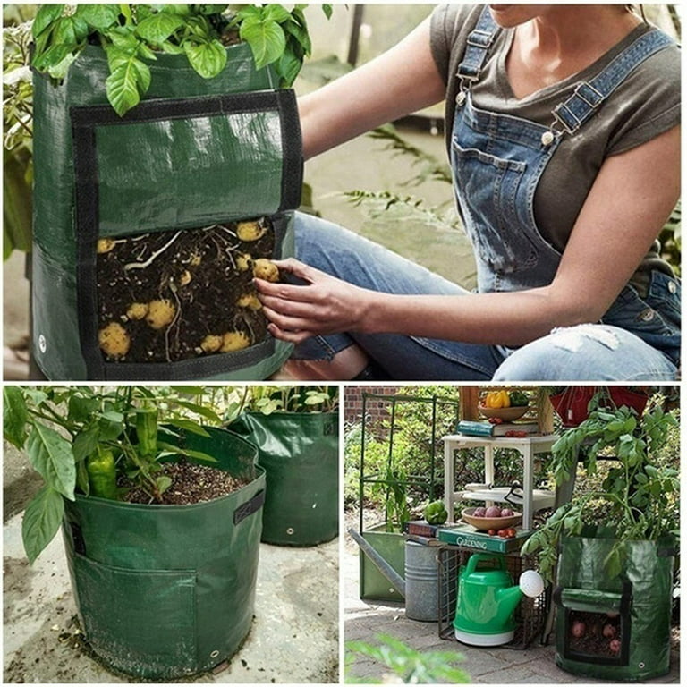 7 Gallons Potato Grow Container Bag DIY Planter PE Cloth Planting