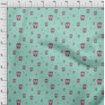 thumbnail image 3 of oneOone Silk Tabby Fabric Dot & Cartoon Owl Bird Decor Fabric Printed BTY 42 Inch Wide, 3 of 4