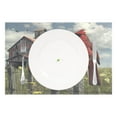 thumbnail image 2 of Ryvnso Placemats Set of 4 Red Bird Farm House Dining Mats Heat-Resistant Non-Slip Washable Table Mat, 2 of 8