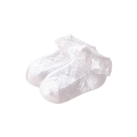 

Dewadbow Toddler Baby Girl Lovely Lace Ruffle Frilly Cotton Ankle Socks