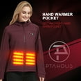 thumbnail image 4 of PTAHDUS Women's Heated Jacket Soft Shell with Hand Warmer, with 7.4V Battery Pack, 4 of 8
