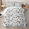 thumbnail image 2 of Homewish White Dog Paw Bone Quilt King,Cartoon Animal King Coverlet Set,3pcs, 2 of 7