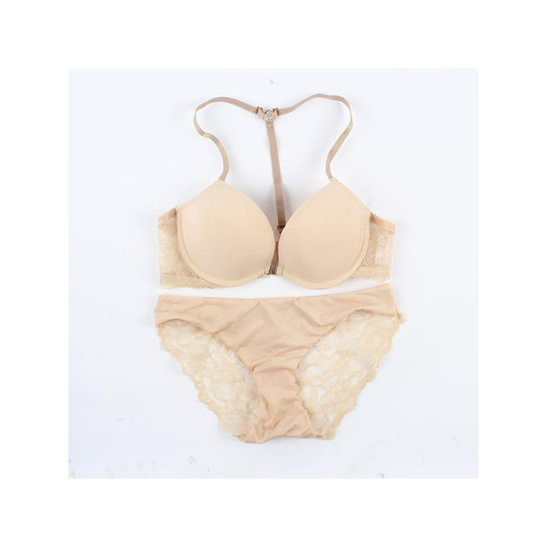 Topumt 2Pcs/Set Women Front Closure Lingerie Underwear Push Up Bra Set  Brassiere + Panties Suit Underwear 