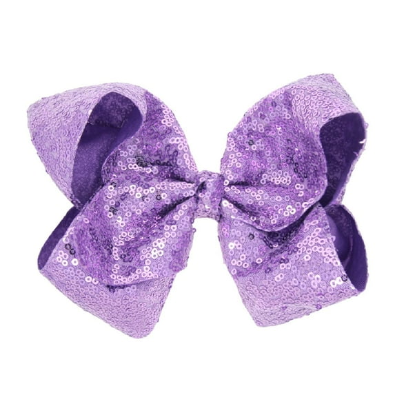 8 Inch Hot Pink Sparkly Glitter Sequin Hair Bows for Girls