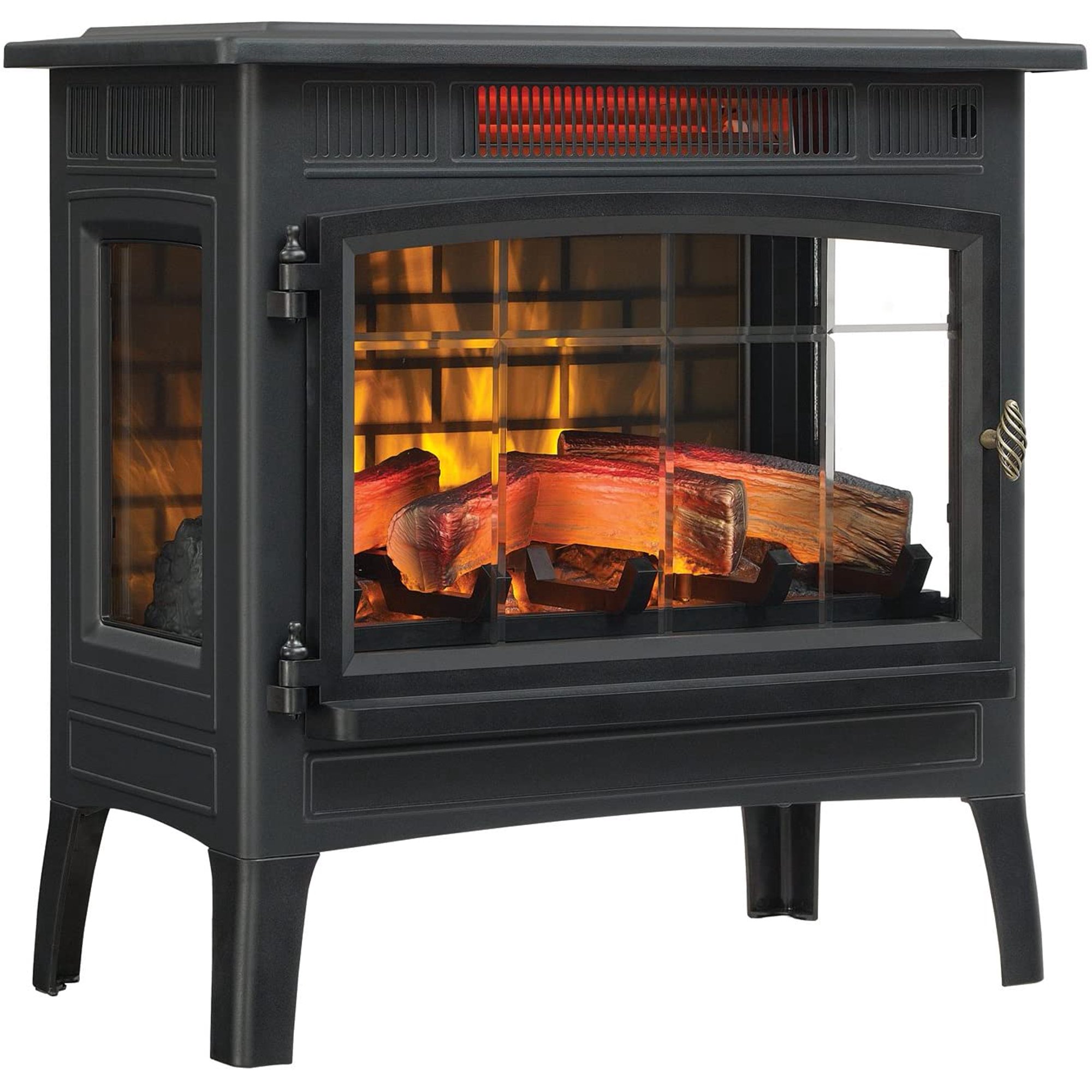 Infrared Quartz Fireplace Stove with 3D Flame Effect, Black (DFI-5010-01) |  Walmart Canada