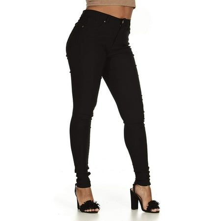 stretchy high waisted black jeans