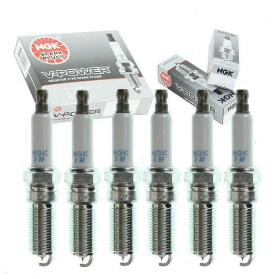 6 pc NGK V-Power Spark Plugs compatible with Dodge Caravan 3.3L V6 2001-2007