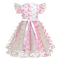 thumbnail image 3 of IDOPIP Toddler Party Dress Girls Butterfly Daisy sequins Princess Dress Ruffle Tulle Tutu Wedding Dress, 3 of 9