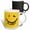 Multicolor, variant on 3drose, Motivational Quote Good Vibes Yellow Smiley, 11oz Two-tone Yellow Mug