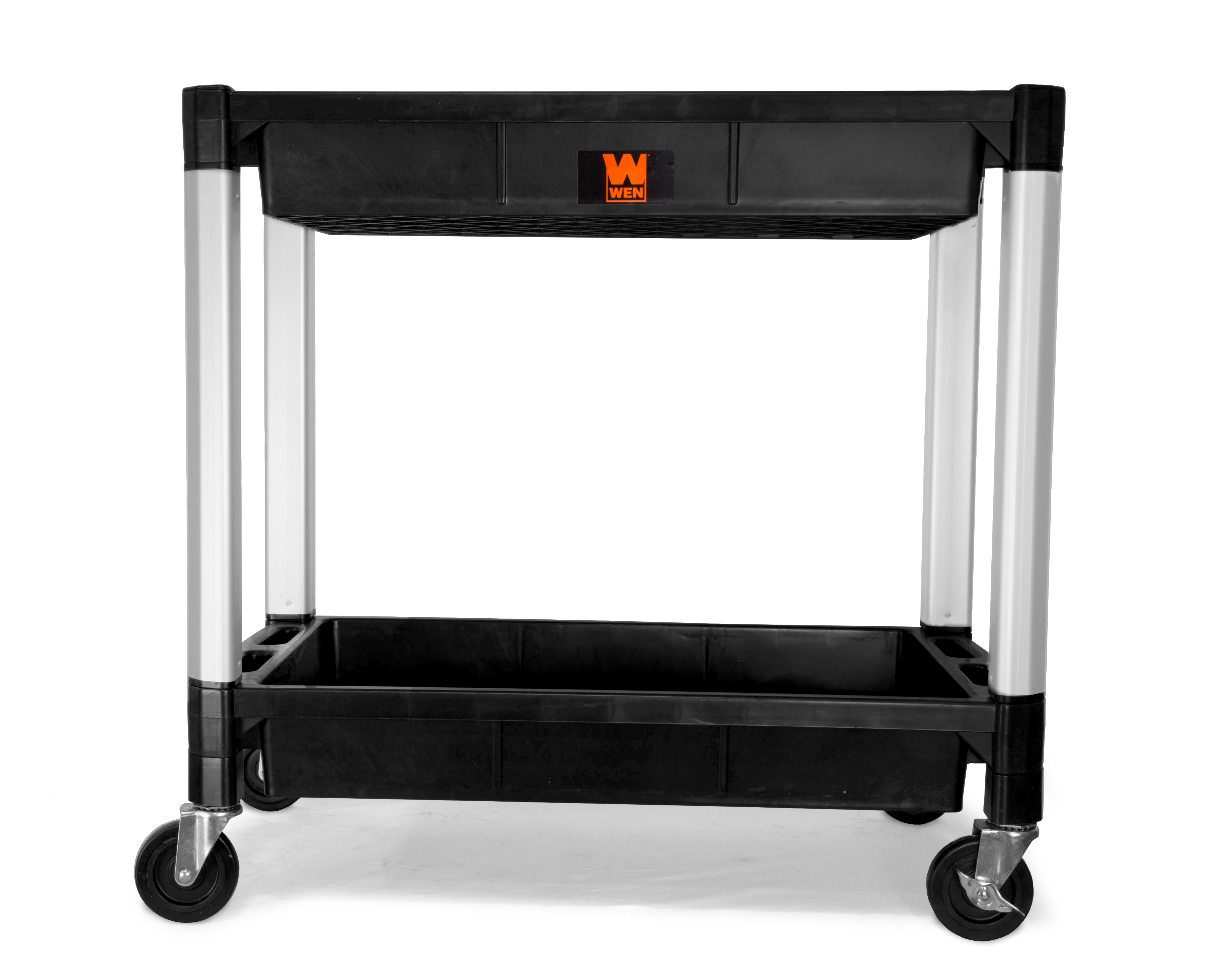 WEN Two-Tray 300-Pound Capacity Double Decker Service and Utility Cart, 73162 - image 3 of 5