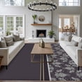 thumbnail image 3 of Boho Purple Flower Area Rugs 6'x9', Washable Small Throw Rugs for Kitchen Dining room, Abstract Bohemia Pesley Floral Indoor Outdoor Rug Non-Slip Low Pile Carpet Runner Reversible Floor Mats, 3 of 8
