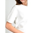 thumbnail image 5 of Blusa tejida de manga corta /Juvenil, 0257 (Blanco) blanco CH, 5 of 5