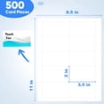 thumbnail image 4 of Tarjetas de presentación XXINMOH Thick 500 imprimibles de 3,5 x 2 pulgadas, 250 g/m², 4 of 7