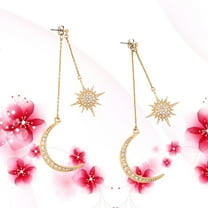 Toyvian 1 Pair Boho Earrings Teardrop Earrings for Women in Golden Alloy Fashion Outfit for Jewelry