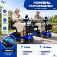 thumbnail image 3 of 4 Wheel Mobility Scooter for Seniors&Adults,15 Miles Foldable Electric Mobility Scooter,350W Powered Electric Wheelchair Device for Adults 300 lbs,LED Lights,Basket,Compact Mobile for Travel, 3 of 10