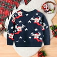 thumbnail image 2 of XFHLMJFF Boys Girls Christmas Sweater Cute Cartoon Reindeer Toddler Warm Long Sleeve Tops Knitwear Cardigan Coat Fall Winter Clothes, 2 of 8