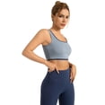 thumbnail image 7 of DHFJKG Sports Camisole Women Summer Cropped Tank Top Sports Workout Color Block Sleeveless Shirts Fitted Stretchy Yoga Gym Running Stylish Tops, 7 of 7