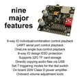 thumbnail image 3 of 20W Voice Playback Module 6-35V Sound Board USB Downloadable Music Player 24bit Output MP3 WAV Support for Broadcast, 3 of 9