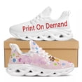 thumbnail image 1 of Noisydesigns Chaussures Plates Décontractées pour Femmes, Lacets, Mode, Motif Vache, Plateforme Imprimée, Confortables, en Maille, 1 of 5
