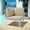 White Beige, variant on Modway Harmony Outdoor Patio Aluminum Corner Sofa, Multiple Colors