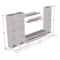 thumbnail image 5 of Fly CD2 35TV Wall Mounted Floating Modern Entertainment Center, 5 of 5
