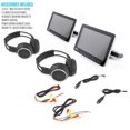 Pyle Portable 9.4" Car Headrest DVD TV Player with Wireless Headphones (2 Pack)