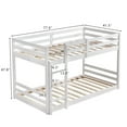 Zimtwon Bunk Bed Twin Over Twin,Kids Low Floor Bunk Bed with Guard