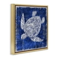thumbnail image 4 of Stupell Industries Rustic Indigo Turtle Nautical & Beach Painting Gold Floater Framed Canvas Art Print Wall Art, 25 x 25, 4 of 10