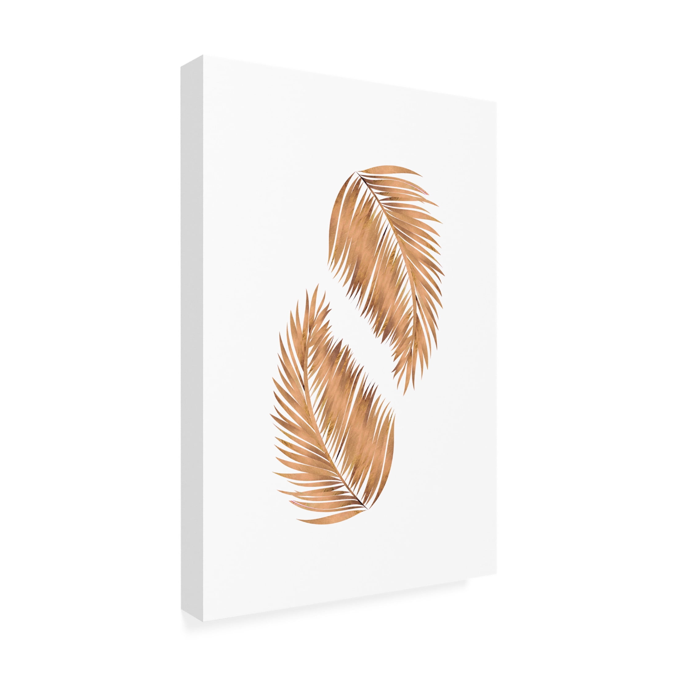 Trademark Fine Art Sarah Manovski Golden palms white copper 2 Canvas Wall Art