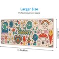 thumbnail image 3 of Vintage Groovy Hippie 70s Gaming Mouse Pad XL, Extended Stitched Edges Mousepad, Large Mouse Mat Desk Pad, Long Non-Slip Rubber Base Mice Pad（31.5x12 Inch）, 3 of 6