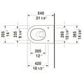 thumbnail image 4 of Duravit 2545090092 370 x 540 mm Darling Wall-Mounted Toilet - White, 4 of 7