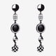 thumbnail image 3 of Pendientes colgantes chapados en aleación para mujer, joyería exótica, accesorio para niña (negro), 3 of 4