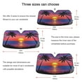 thumbnail image 5 of Yayeee Car Windshield Sun Shade Universal Fit Front Visor Protector, Beach Sunset Pattern, 5 of 8