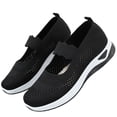 thumbnail image 2 of longantii Orthopedic Shoes for Women Arch Support Slip on Non Slip Nurse Shoes Lightweight Mesh Stretch House Shoes Comfort 2026 Orthopedic Shoes Black, 2 of 6