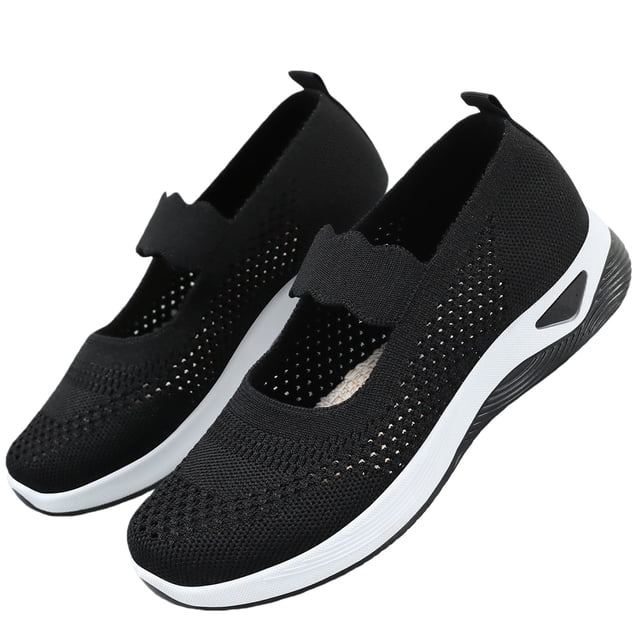 Willtoo Chaussures Habillées Orthopédiques pour Femmes Soutien de la Voûte Chaussures de Course Légères à Enfiler Antidérapantes Chaussures de Randonnée Maille Extensible Confort 2026 Nouvelles Chaussures en Mousse