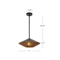 thumbnail image 2 of Alora Lighting PD633215MBBR Daphne 15" Wide Pendant - Matte Black / Brown Cotton Rope, 2 of 7