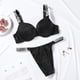 thumbnail image 3 of Conjunto De Sujetador Sexy Con Letras De Diamantes De Imitación Para Mujer UVA2pangjing, 3 of 4