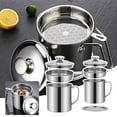 thumbnail image 2 of Stainless Steel Grease Keeper with Filter, 55 oz Capacity, Reusable Oil Storage with Fine Mesh Filter, Ideal for Home Kitchens to Filter and Store Cooking Oil, 2 of 7