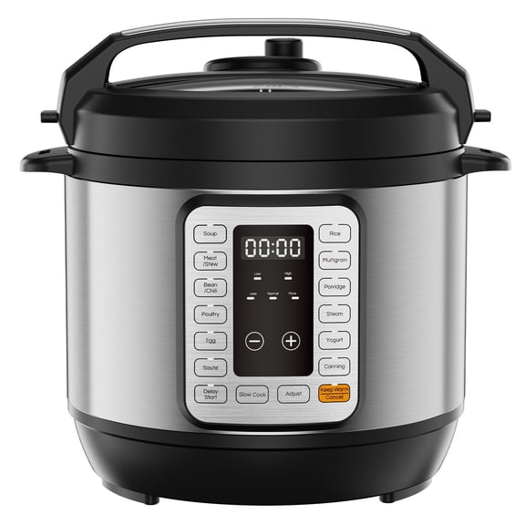 SHOUFTW Electric Pressure Cooker, 6 Quart Multi-Function Kitchen Appliance,Sliver