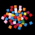 thumbnail image 5 of CIYISON 50Pcs Colourful Wooden Cubes Square Blocks Craft Decoration Embellishments DIY, 5 of 12