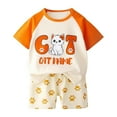 thumbnail image 3 of Outfits for Boys Girls Summer Cartoon Printed Short Sleeved Tops And Shorts Two Piece Sets Boys Clothes, 3 of 4